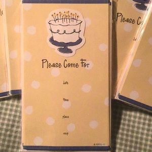 Cake on a pedestal invites with envelopes 8 count x set of 6